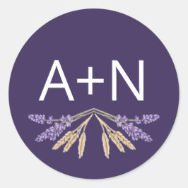 Adesivo Lavanda e palito roxo de trigo adoráveis
