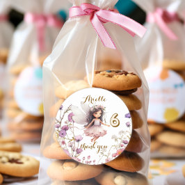 Adesivo Lavanda Fada, flor selvagem, obrigado você