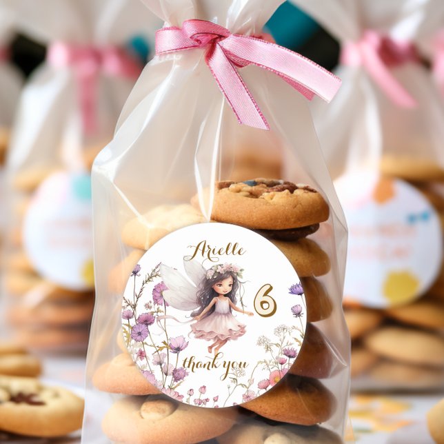 Adesivo Lavanda Fada, flor selvagem, obrigado você (Criador carregado)