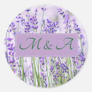 Adesivo Lavanda Fields Wedding Round Classker