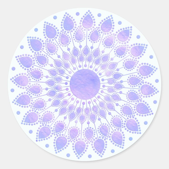 Adesivo Lavanda Lotus Floral Mandala (Frente)