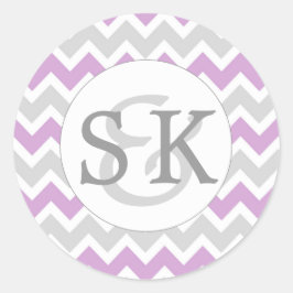 Adesivo Lavanda Monograma Vedantes de envelopes de casamen