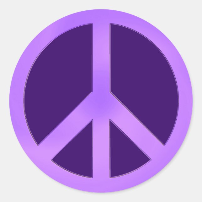 Adesivo Lavanda no Símbolo da Paz Roxo Escuro (Frente)
