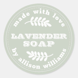 Adesivo Lavanda personalizada Sabão verde pastel