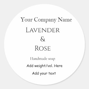 Adesivo Lavanda rosa de com sabão artesanal adicionar text