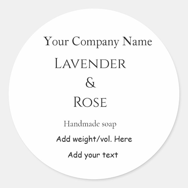 Adesivo Lavanda rosa de com sabão artesanal adicionar text (Frente)