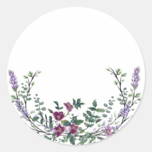 Adesivo Lavanda Rosa Vermelha Vintage e Eucalipto