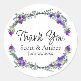 Adesivo Lavanda violeta de aquarela púrpura Eucalyptus