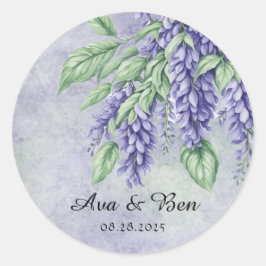 Adesivo Lavanda Wisteria Flowers Marble Wedding