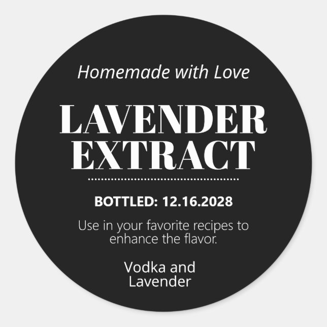 Adesivo Lavender Extract Modern Label Sticker ZEX_001i (Frente)