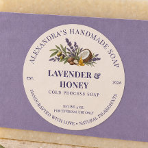 Lavender Honey Handmade Soap Business Logo