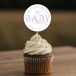 Adesivo Lavender Wildflower Baby Shower 