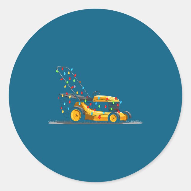 Adesivo Lawn Mower Christmas Graphics Lights Lover Mowing  (Frente)