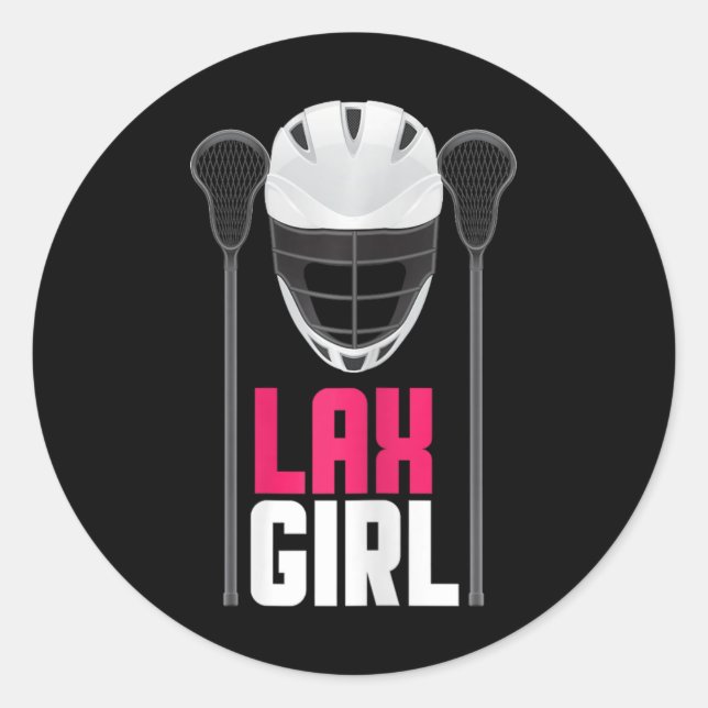 Adesivo Lax Girl Player Lax Stick Equipe Lacrosse (Frente)