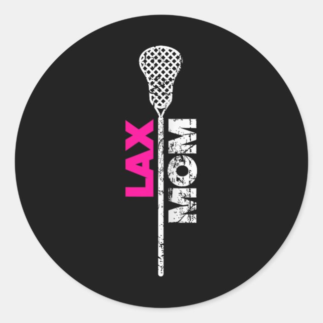 Adesivo Lax Mamãe Lacrosse Cor-de-Rosa (Frente)