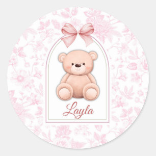 Adesivo Layla Design de Enfermeiro de Urso Rosa Personal