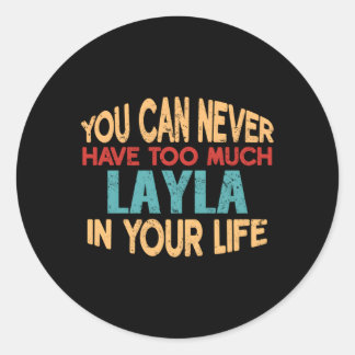 Adesivo Layla - Primeiro Nome Personalizado Item de Piada