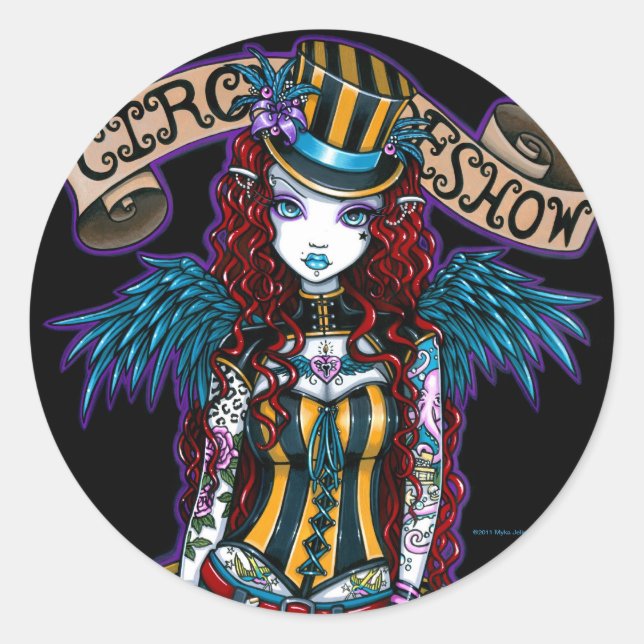 Adesivo "Layla" Steampunk Circus Tattoo Sideshow Stickers (Frente)