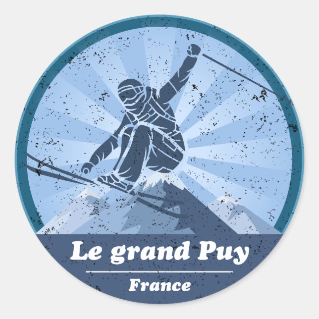 Adesivo Le grand Puy en Champsaur Skieur (Frente)