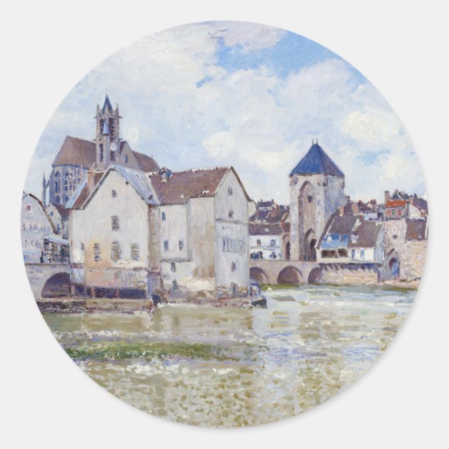 Adesivo Le Pont de Moret, Alfred Sisley (Frente)
