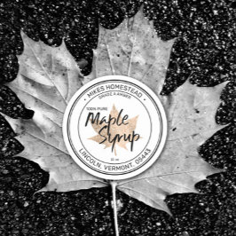 Adesivo Leaf de Maple de Copper Maple do Rótulo do Xarope 