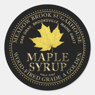 Adesivo Leaf Maple Amarelo - Fonte Dourada Metálica Xarope