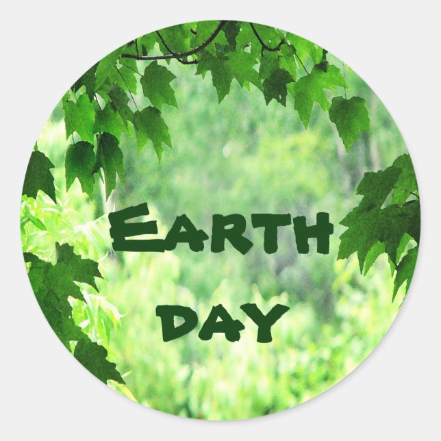 Adesivo Leafy Earth Day (Frente)