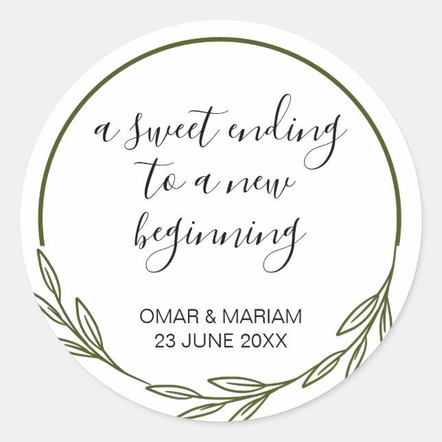 Adesivo Leafy Islâmico Nikkah Sticker (Frente)