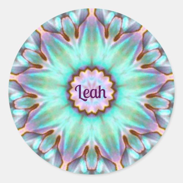 Adesivo LEAH ~ Personalizado Paua Shell Sticker ~ (Frente)