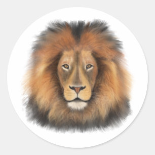Adesivo leão aquarela Leo rei safari animal selva gato