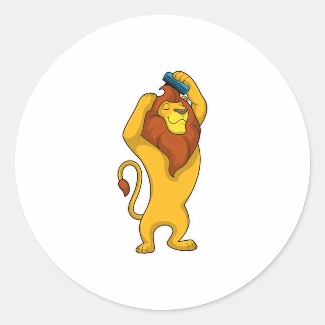 Adesivo Leão com Comb (Frente)