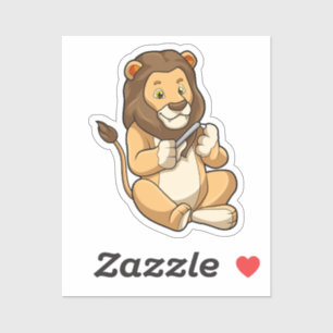 Adesivo Leão com setas unhas