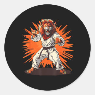 Adesivo Leão das Artes Marciais Mma Kickboxing Kung Fu Leã