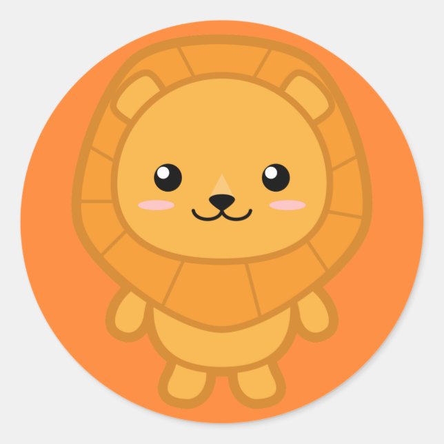 Adesivo Leão de Cute (Frente)