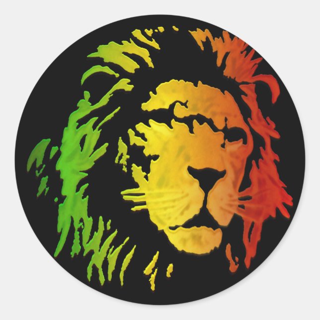 Adesivo Leão de Zion Judah Reggae (Frente)