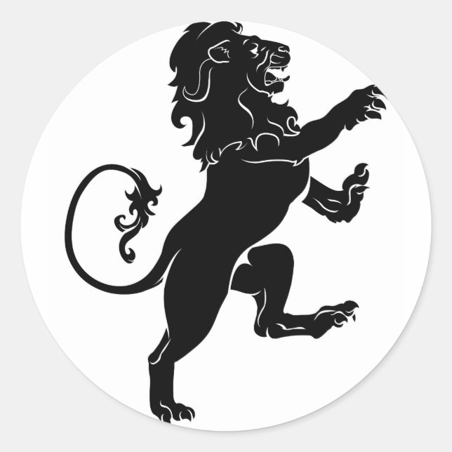 Adesivo Leão desenfreado heráldico (Frente)