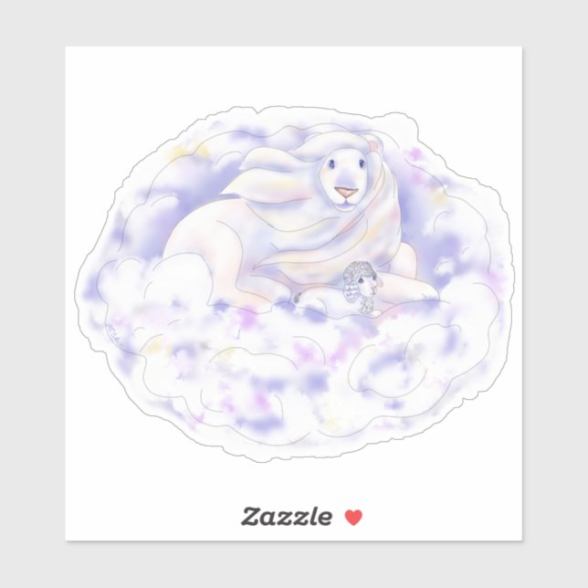 Adesivo Leão e Lamb | (Folha)