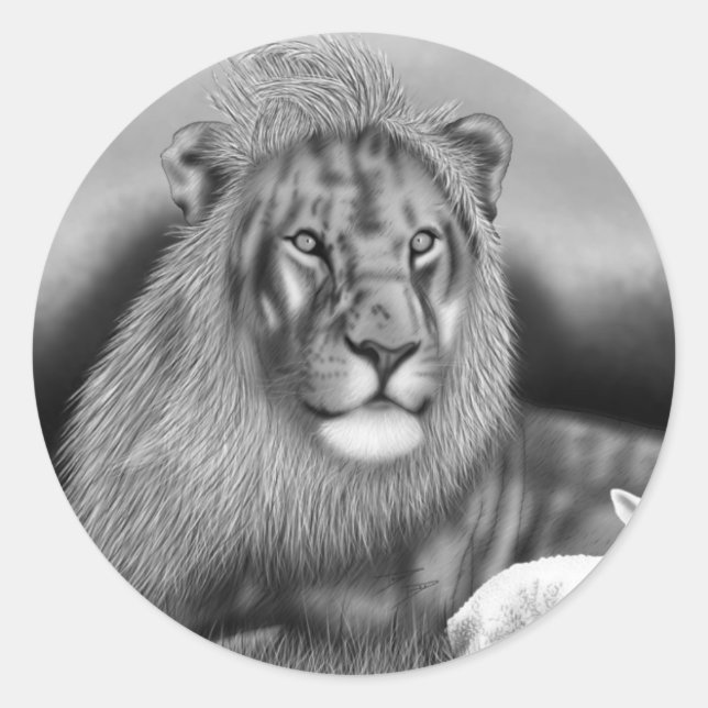 Adesivo Leão e Lamb (Frente)