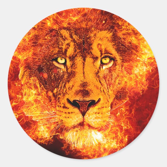 Adesivo Leão flamejante de Judah (Frente)