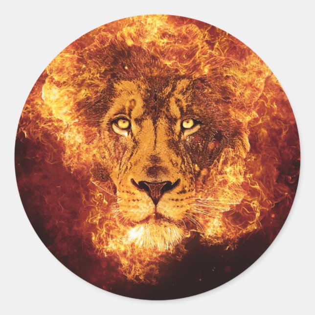Adesivo Leão flamejante de Judah (Frente)