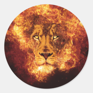 Adesivo Leão Flamejante de Judah