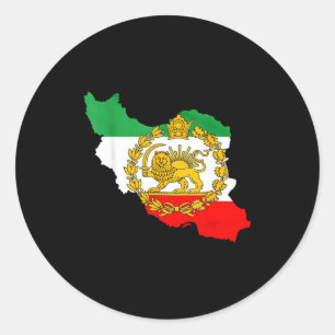 Adesivo leão persa, mapa do Irã, bandeira iraniana, leão &