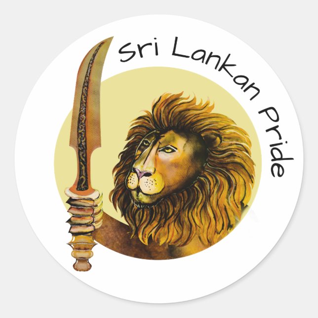 Adesivo Leão Sri Lanka (Frente)