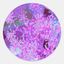 Adesivo Legal Abstrato na Natureza, em Rosa Quente e Roxo