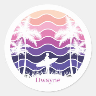 Adesivo Legal amantes de surfe na praia