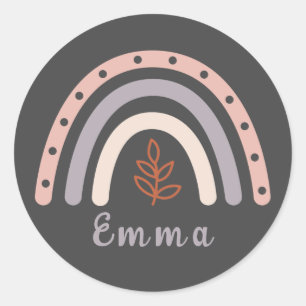 Adesivo Legal Arco-íris Boho com Nome Personalizado