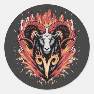 Adesivo Legal Aries no fogo Zodiac Astology design