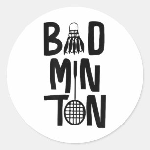 Adesivo Legal Arte Mínima de Badminton, Badminton Shuttle