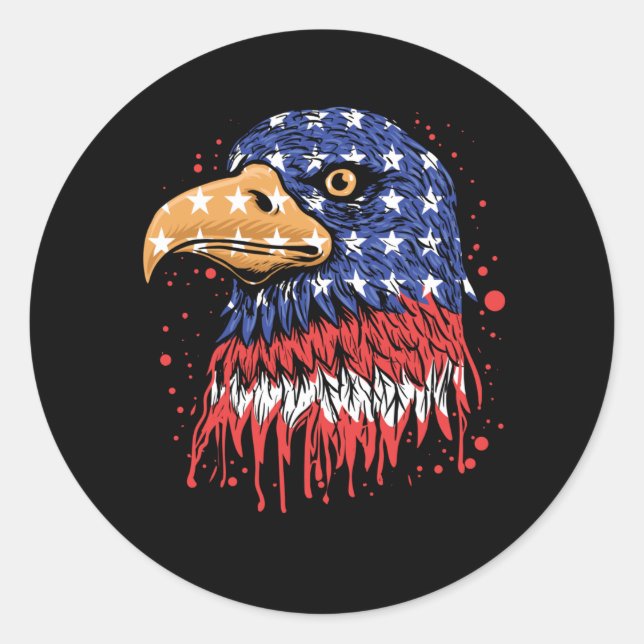 Adesivo Legal bandeira americana Eagle Art - bandeira dos  (Frente)
