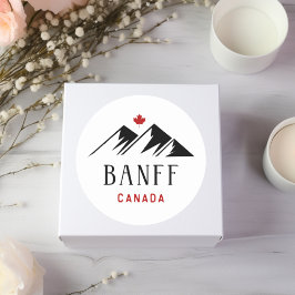 Adesivo Legal Banff Canada Mountain Maple Leaf Light-Color